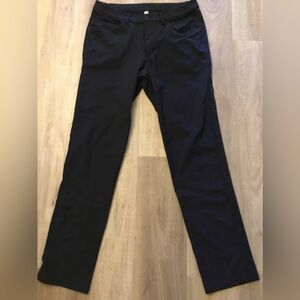 Lululemon Men ABC Black Pants Size 32 x 32 Slim Fit 5 Pocket Golf Stretch Casual